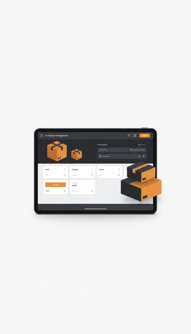 Tablet Featuring Inventory Dashboard